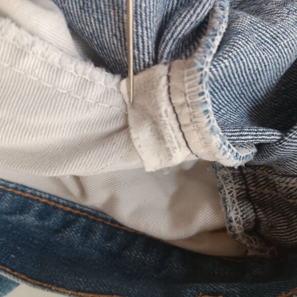 Vintage 1970's 36x30 Levis 646 0217 Denim Bellbottom Orange Tab Jeans Talon 42 - Picture 12 of 16